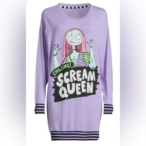 #2028 - Nightmare Before Christmas Sally Scream Queen Sleep Shirt Gown Purple